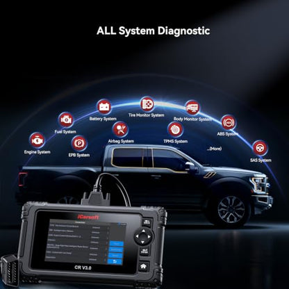iCarsoft CR V3.0 (2026) Scan Tool Bidirectional OBD2 Scanner Diagnostic Tool for All Cars, 45 Reset,All System Diagnose, 4000+ Active Test, Battery Test-Customizable Diagnosis for 10 Car Brands - style: For All Cars