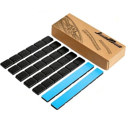 JiiinMiiin 1/2oz, 0.5oz, 126PCS Black Steel Adhesive Stick on Wheel Weights - color: Black, size: 0.5oz - 126PCS