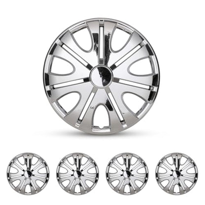 15inch Wheel Guards – (4 Pack) Hubcaps for Car Wheel Cover - color: 5082-Chrome-15