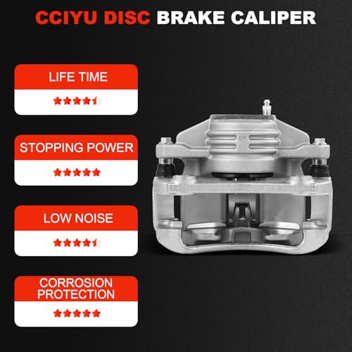 cciyu Front Right Disc Brake Caliper Assembly With Bracket 18B4647 - size: Front Right[18B4647]