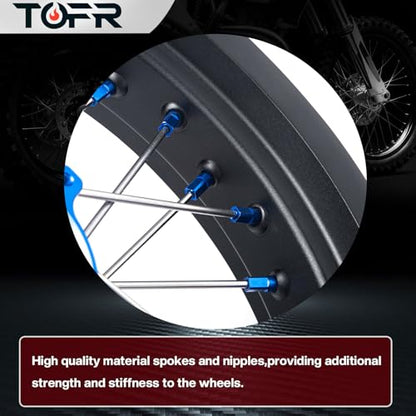 TOFR 17" CNC Wheels Rims for Yamaha YZ250FX 15-25 YZ450FX 16-25