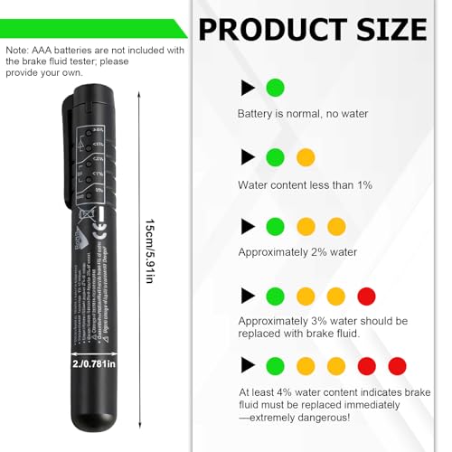 Brake Fluid Liquid Tester Pen, Auto Moisture Oil Diagnostic Testing Tool