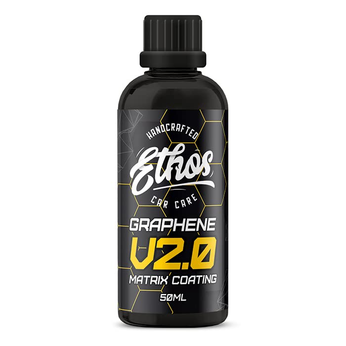 Ethos Handcrafted Car Care Graphene Matrix Coating with Applicator - Graphene Ceramic Coating | 5+ Years of Protection | Incredible Hydrophobic - Revolutionary Graphene Nanotechnology - color: V2.0 - 50ml