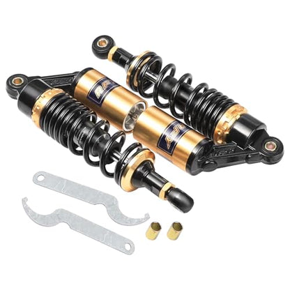 280mm (11 Inch) Air Shock Absorber, 330 lbs Capacity & 65mm Travel, Adjustable Spring Preload & Air Valve for ATV, UTV, Go Kart, Golf Cart, Dirt Bike, Motorcycle Suspension Upgrade