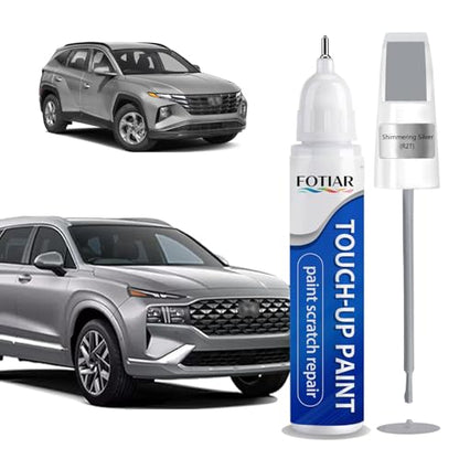 Touch Up Paint for Hyundai Shimmering Silver R2T Paint Code Scratch Repair - color: Shimmering Silver (R2T)