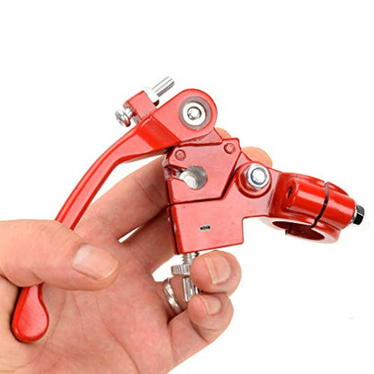 HIAORS Red Brake Folding Clutch Lever with Perch for 7/8" Handlebar 110cc 125cc SSR125 SSR70 TTR125 Xmotos Apollo Thumpstar 125 CRF50 XR klx 140 Chinese Pit Dirt Bike Motorcycle - color: Red