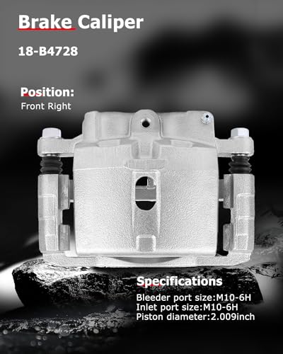 cciyu Front Right 18-B4728 Disc Brake Caliper With Bracket - size: Front Right[18-B4728]