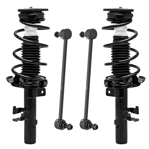 Detroit Axle - Front Strut w/Coil Springs Sway Bar Links for 13-18 Focus - size: 4QS47484/ sway kit