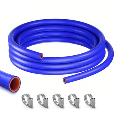 1" ID-5Ft(ID 25mm) Heater Hose Enhanced Double Reinforcement - color: Blue, size: 1" ID-5Ft(ID 25mm)