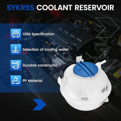 603-253 Coolant Tank for VW/Audi 06-19 - color: White, size: 1K0121407A