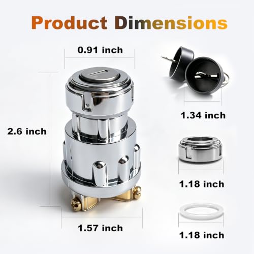 Boat Ignition Switch with Keys 4-Position 12V-24V Waterproof Universal - color: 4-terminal