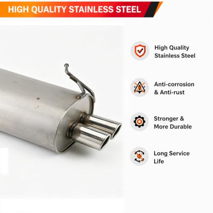 21824 Center Exhaust Muffler for 2007-2013 Mitsubishi Outlander 3.0L E35H - size: Mitsubishi Outlander 2007-2013