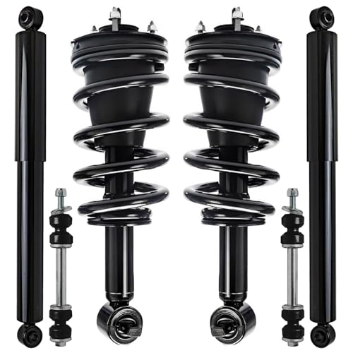 Detroit Axle - 6pc Struts Shocks Kit for 2014-2018 Chevrolet Silverado 1500 - size: 6AQS47492-V1/ strut shock sway kit