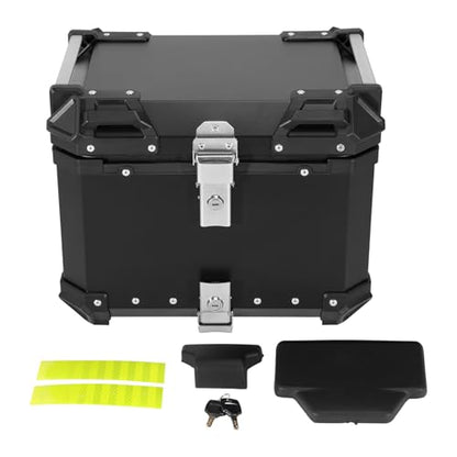 TCT-MOTORPARTS Aluminum 45L Top Case Trunk Tail Box Luggage Mount Rack Fits for BMW R1300GS 2023-2025 R1250GS R1250GS Adventure 2019-2024 - color: Black Tail Luggage Box (45L)