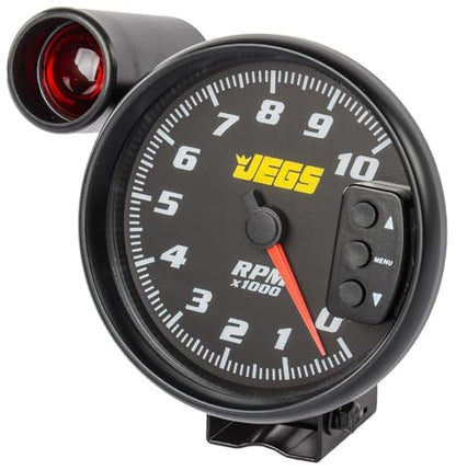 5 in. Tachometer with Shift Light and Peak RPM Memory Recall, 0-10,000 RPM