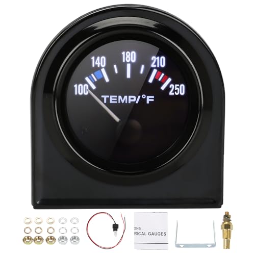 2" 52mm Water Temp Temperature Gauge 100-250 Fahrenheit DC12V - size: Water Temp Gauge