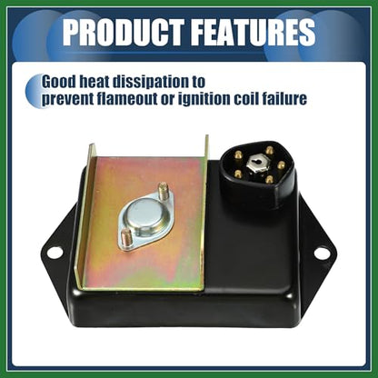 Motoforti Ignition Control Module, Inner Ignition Module Control Unit No.1230938 for Dodge B Van 1972-1978 for Dodge CB300 1974-1978 ABS Black, 1 Pc Long-lasting