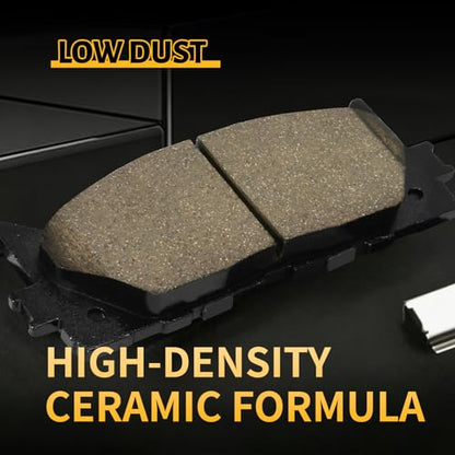 Ceramic Front Brake Pads Set Compatible with 2008-2018 Toyota Avalon,2007-2017 Toyota Camry,Compatible with 2007-2018 Lexus ES350,2013-2018 Lexus ES300h(D1293) - color: HZ1293