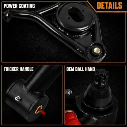 4Pcs Front Tubular Control Arm Kit for 68-72 Chevelle Cutlass - size: 68-72 GM A-Body