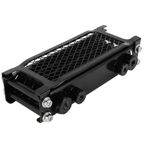 Motorcycle Oil Cooler Cooling Radiator Engine Kit Universal for CRF XR KLX 50 70 90 110 125 140cc SSR Taotao Coolster Kayo Dirt Pit Bike ATV Black - color: Black