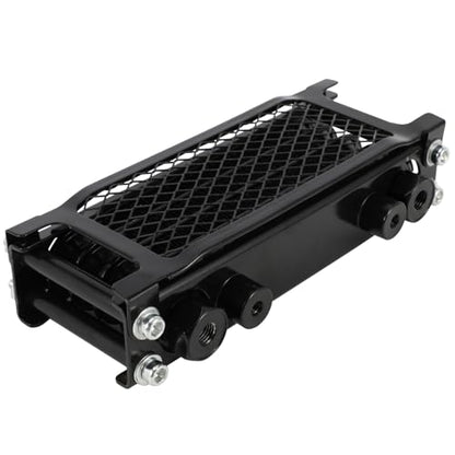 Motorcycle Oil Cooler Cooling Radiator Engine Kit Universal for CRF XR KLX 50 70 90 110 125 140cc SSR Taotao Coolster Kayo Dirt Pit Bike ATV Black - color: Black