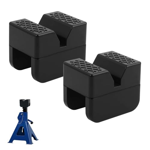 2PCS Pinch Weld Jack Pad,Thickened Rubber Jack Stand Pads for Lifting Points Cushioning and Non-Slipping,Universal Pinch Weld Jacks Adapter with Load-Bearing Range of 2 to 4 Ton