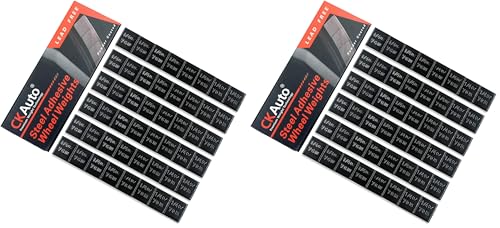 CKAuto 1/4oz, 0.25oz, Black, Adhesive Stick on Wheel Weights, EasyPeel Type. Cars, Trucks, SUVs, Motorcycles, RC Cars. Low Profile, 12oz/Box, U.S. OEM Quality, (48pcs) (Pack of 2) - color: Black, size: 48PCS (Pack of 2)