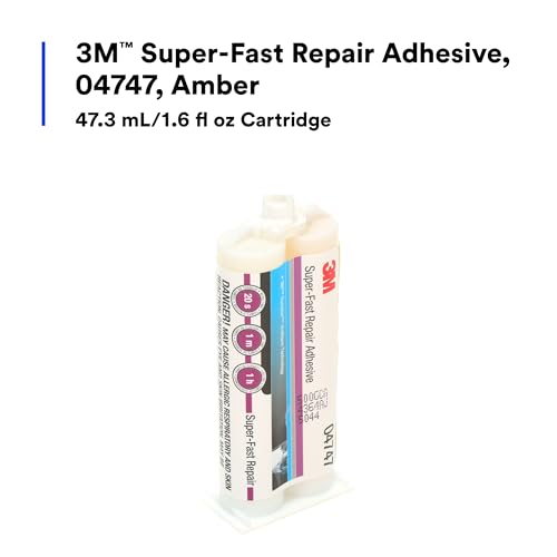 3M Super-Fast Repair Adhesive, 04747, 1.6 fl oz Cartridge, Tranlucent Color - size: 47.3 mL