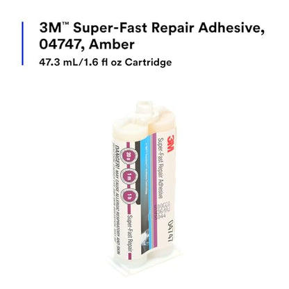 3M Super-Fast Repair Adhesive, 04747, 1.6 fl oz Cartridge, Tranlucent Color - size: 47.3 mL