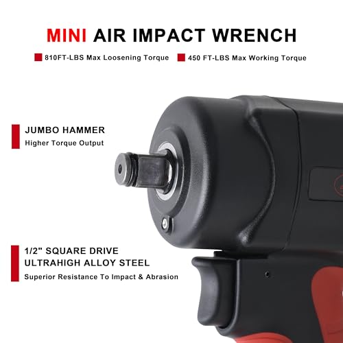 AEROPRO TOOLS air impact wrench 1/2，pneumatic mini impact gun