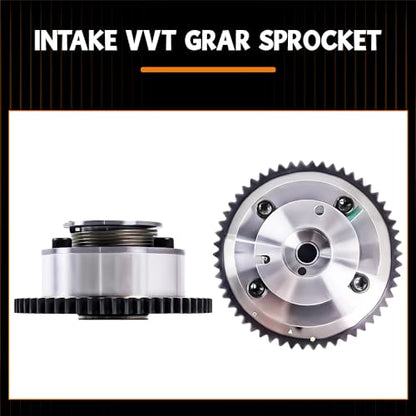 Timing Chain Kit 24321-2E000, Compatible with Kia Soul 2.0L 2012-2013/Hyundai Elantra 1.8L 2011-2014, w/Intake & Exhaust VVT Gear Sprocket 243502E001+243702E000, Timing Chain Tensioner&Guide - size: 24321-2E000