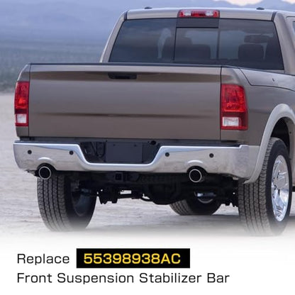 Front Suspension Stabilizer Bar 4WD Compatible with Dodge Ram 1500 2009-2010 Ram 1500 2011-2018 Ram 1500 classic 2019-2022 replace 55398938AC Stabilizer Sway bar