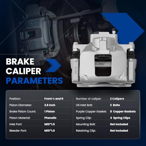 Front Brake Caliper Assembly for Dodge Grand Caravan Nitro 2007-2010 - size: Front [18B5044 & 18B5045]