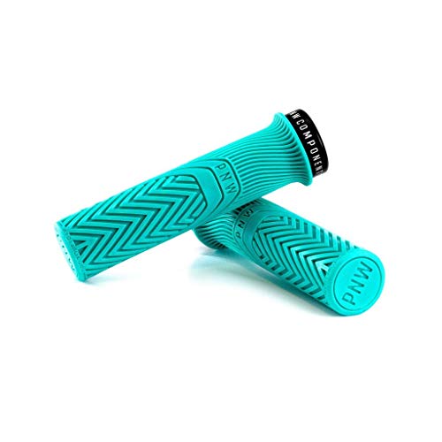PNW Components Loam MTB Bike Grips – Mountain Bike Handlebar Grips - color: Seafoam Teal, size: Standard
