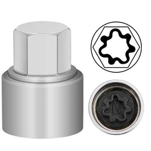 N Wheel Locking Nut Key for Audi, Socket OD 27mm - ID 25mm - size: Socket N