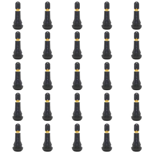 TR413 Tubeless Tire Valve Stems,Rubber Snap-in Valve Stems (25)