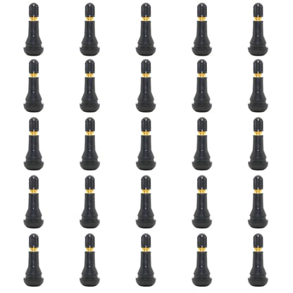 TR413 Tubeless Tire Valve Stems,Rubber Snap-in Valve Stems (25)