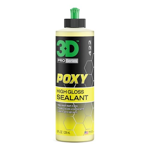 3D POXY Montan Wax Sealant – Long Lasting Hybrid Car Wax for High Gloss Finish & Paint Protection | Non-Staining Formula | Easy to Apply | Made in USA |8 oz - size: 8 Ounce (Pack of 1)