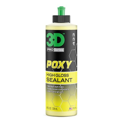 3D POXY Montan Wax Sealant – Long Lasting Hybrid Car Wax for High Gloss Finish & Paint Protection | Non-Staining Formula | Easy to Apply | Made in USA |8 oz - size: 8 Ounce (Pack of 1)