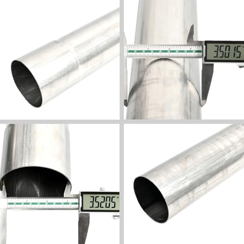 409 Steel 3.5'' Inch OD Straight Exhaust Pipe Mandrel Tubing Pipe - size: 3.5 Inch