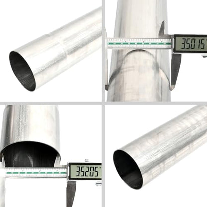 409 Steel 3.5'' Inch OD Straight Exhaust Pipe Mandrel Tubing Pipe - size: 3.5 Inch