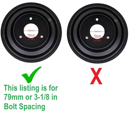RedCap 16x8-7 Tubeless Tire with Wheel Rim Assembly Front Rear Wheel, 7 x 5" 3 Bolt Rim Spacing 79mm Compatible for Taotao Kandi Redcat Sunl Kazuma 70cc 110cc 125cc Off-Road UTV ATV Go-Karts - (Right) - size: Right