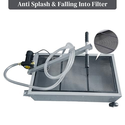 25 Gallon Low-Profile Oil Drain Pan with Electric Pump, Gray - color: Gray, size: 25 Gallon