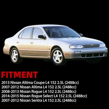 MITZONE Aluminum Valve Cover Compatible with Nissan Altima 2007-2013 Rogue 2008-2013 Sentra 2007-2012 2.5L Replace 13270JA00A 13264JA00A, with Cap Tube & Gasket - color: silver aluminum