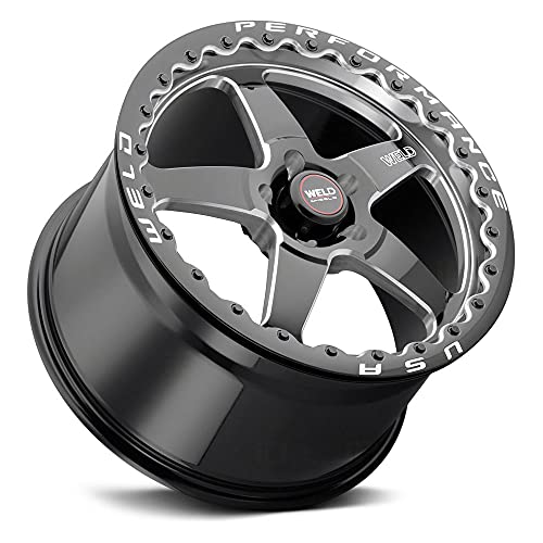 Weld S904 17x10 Ventura Beadlock 5x114.3 ET00 BS5.50 Gloss BLK MIL Dia 78.1