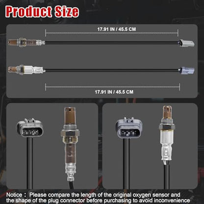 4Pcs Oxygen Sensor Compatible with Cadillac Escalade 15-20