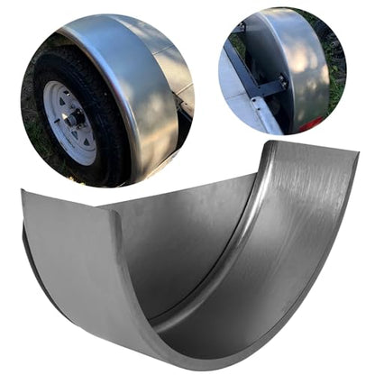 HECASA Steel Round Single Axle Trailer Fender and Fender Back Fits - size: 1 Pc