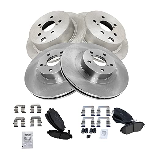 TRQ Front & Rear Ceramic Brake Pad & Rotor Kit - style: BKA14240
