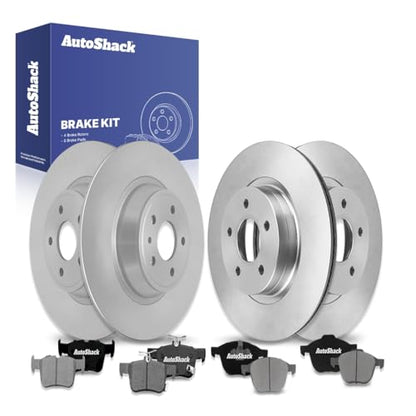 AutoShack Front & Rear Brake Rotors & Ceramic Pads for Ford Escape 2019 - style: Brake Rotor & Pad
