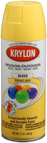 Krylon K05353807 ColorMaster Paint + Primer, Gloss, Bright Idea, 12 oz. - color: Bright Idea, size: 12 Ounce (Pack of 1), style: Gloss